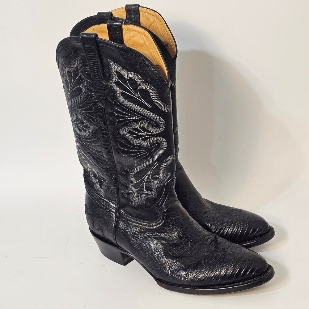 Ferrini Lizard Teju Skin Size 13  Black/White